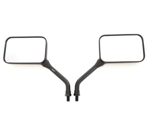 GP Black Rectangular Short Stem Screw In Mirror Set - 10mm